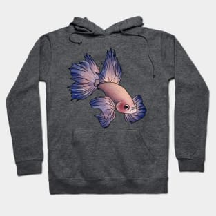 Purple and pink fish Hoodie